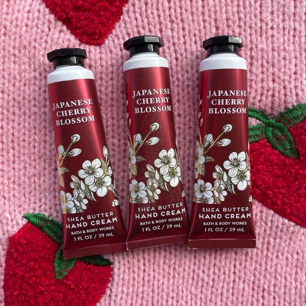 3x Bath & Body Works Shea Butter Hand Cream - Japanese Cherry Blossom - 1 fl.oz.
